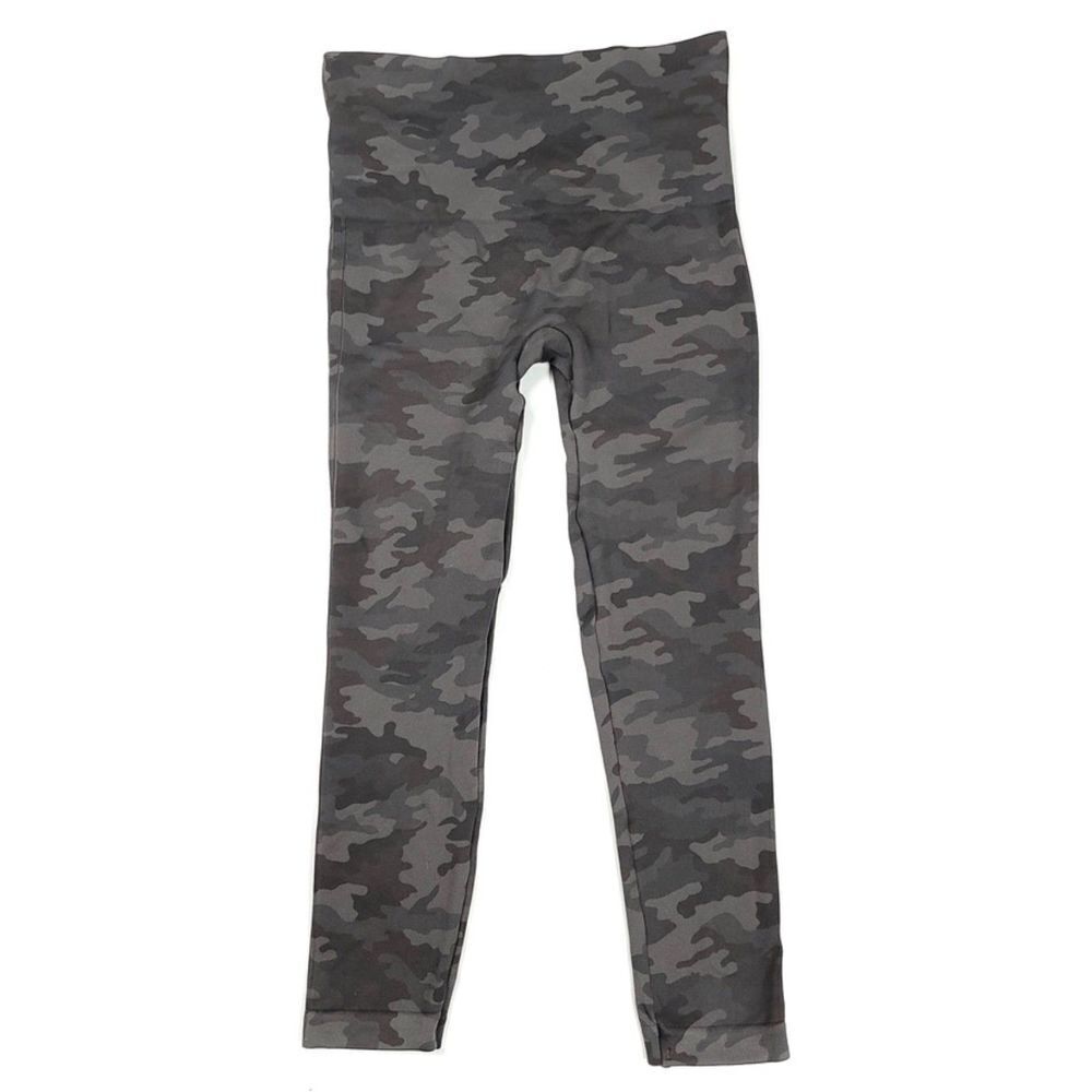 SPANX Shaping Look At Me Now Cropped Seamless Leggings in Gray Camo Womens Small